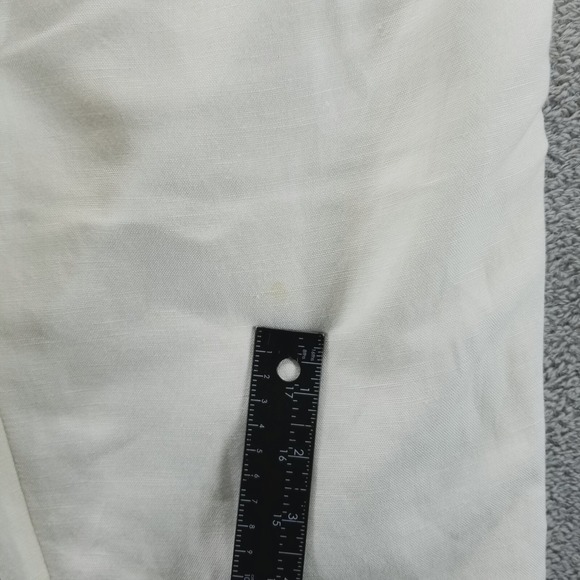 Aje Pants Womens 6 White Beige Ankle Lace Up Linen Designer Baggy Paperbag - Picture 5 of 10